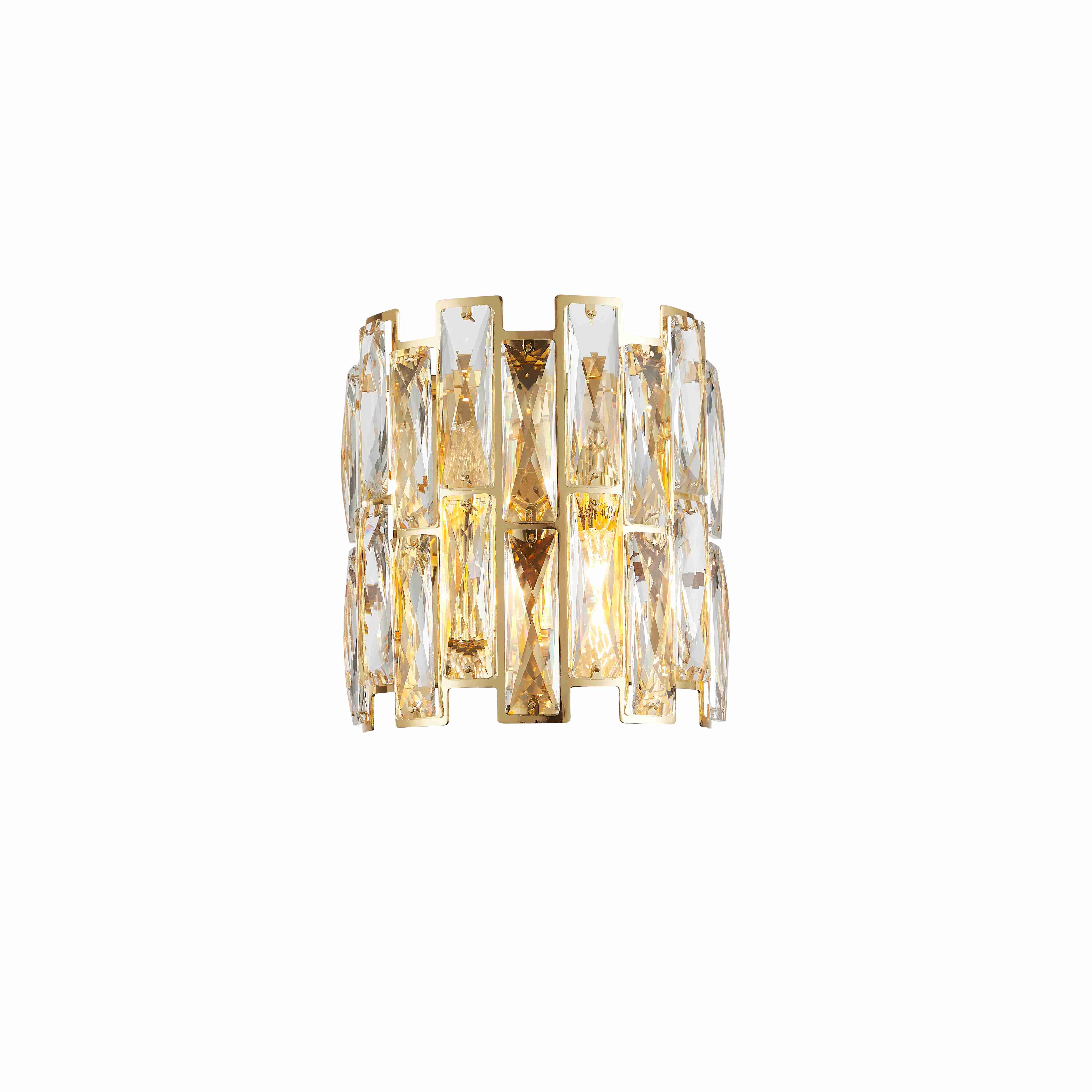 Бра 230*230, 2*E14, 40W NewRgy Cristallo B65-ф230*H230 H GOLD, H GOLD