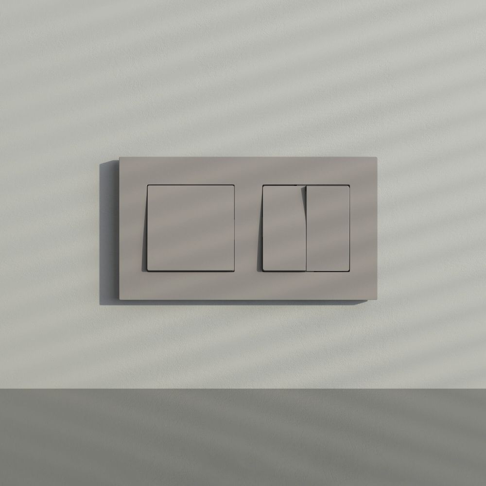 W0022917 Рамка на 2 поста Slab, дымчатый софт Werkel, 4690389218415