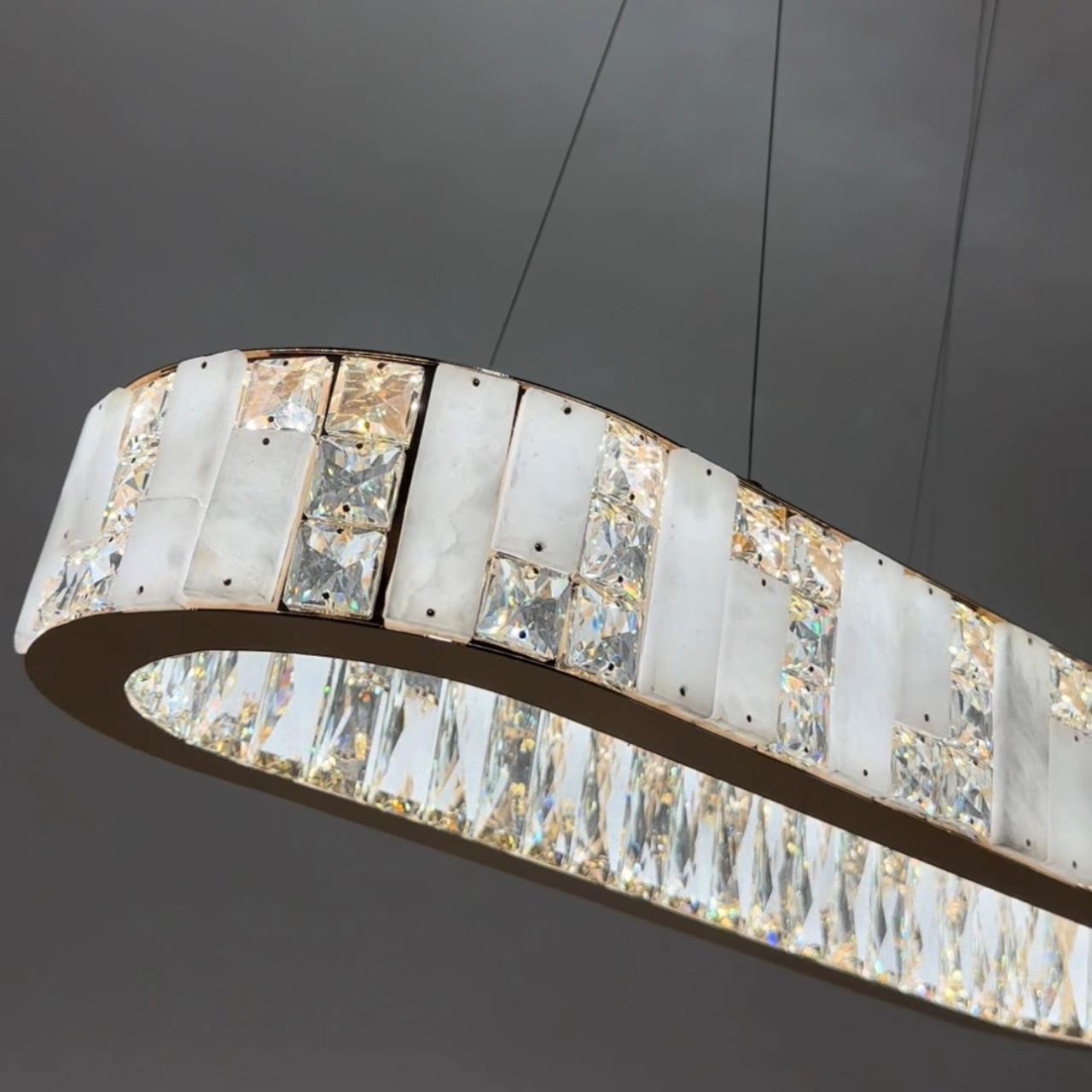 Подвесная люстра 84x30x50см, LED, 36Вт, 3000 / 6000K, Modelux ML.6985.800.300P GD Золото