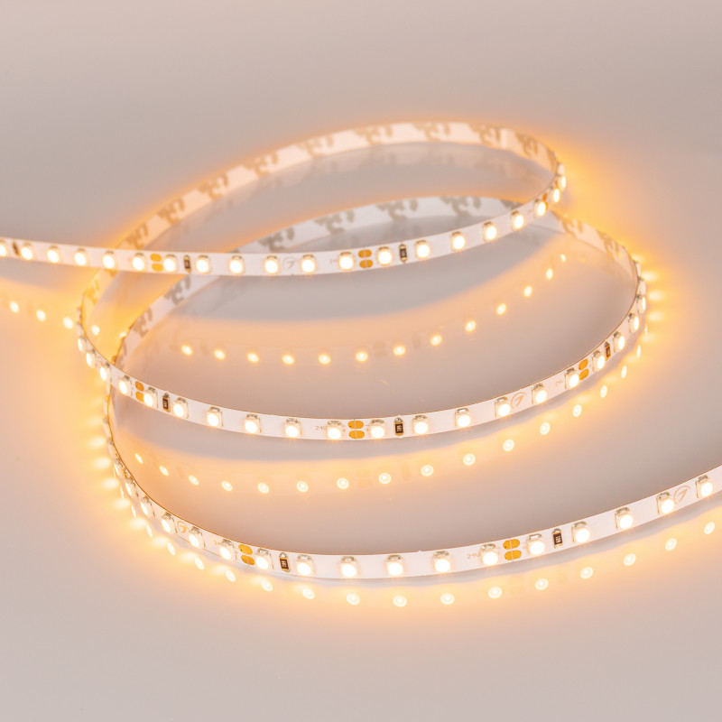 Лента RT-A120-5mm 24V Yellow (9.6 W/m, IP20, 2835, 5m) (Arlight, узкая) 015662(2). Цена указана за 5 метров. Продается кратно 5 метрам.