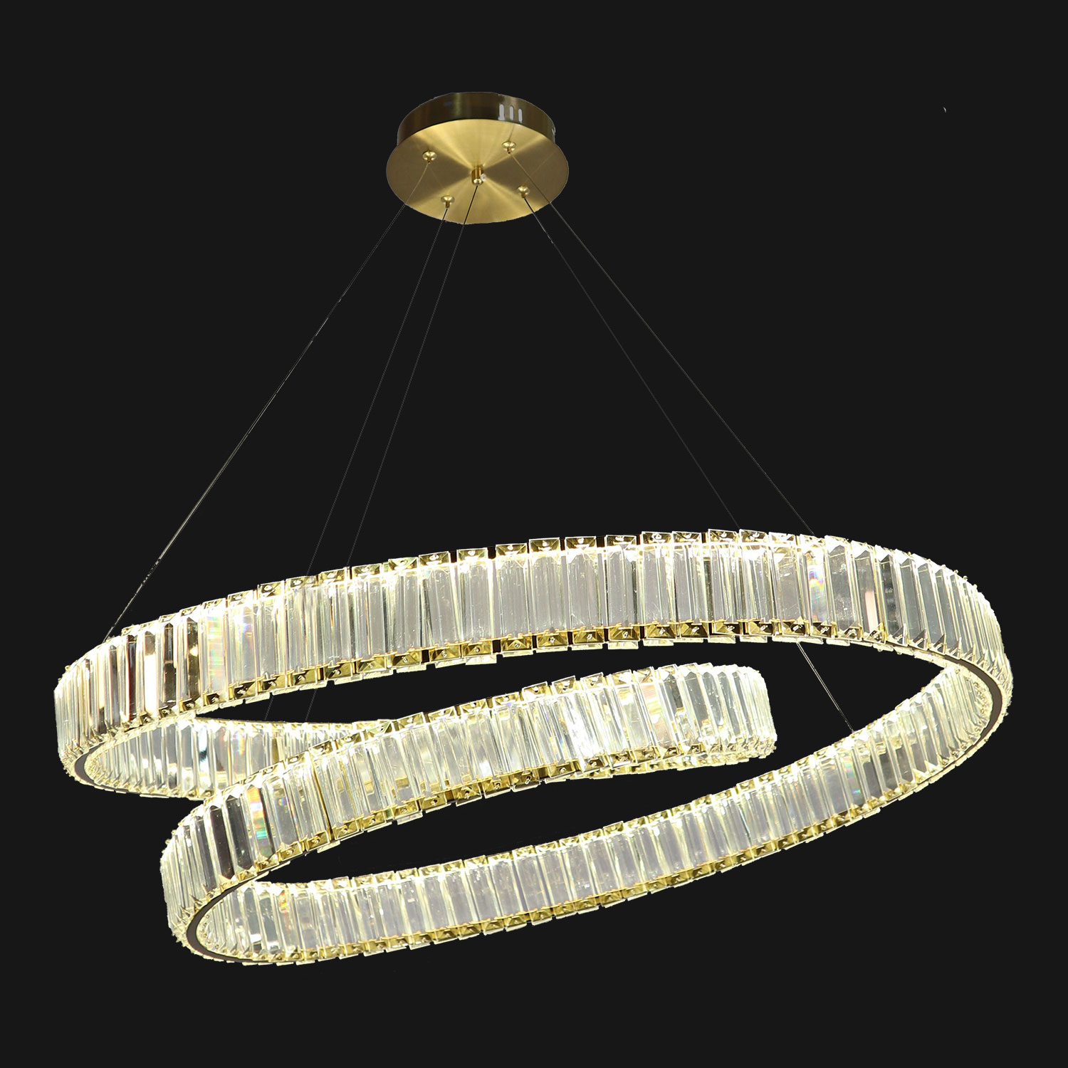 Люстра подвесная Lussole LSP-7024, 80*70 см, Блестящее золото
