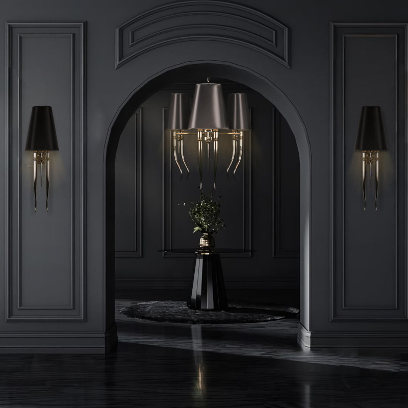 Настенный светильник 28*18*89 см, 2*E14*40W черный Loft It Brunilde 10207W/L Black