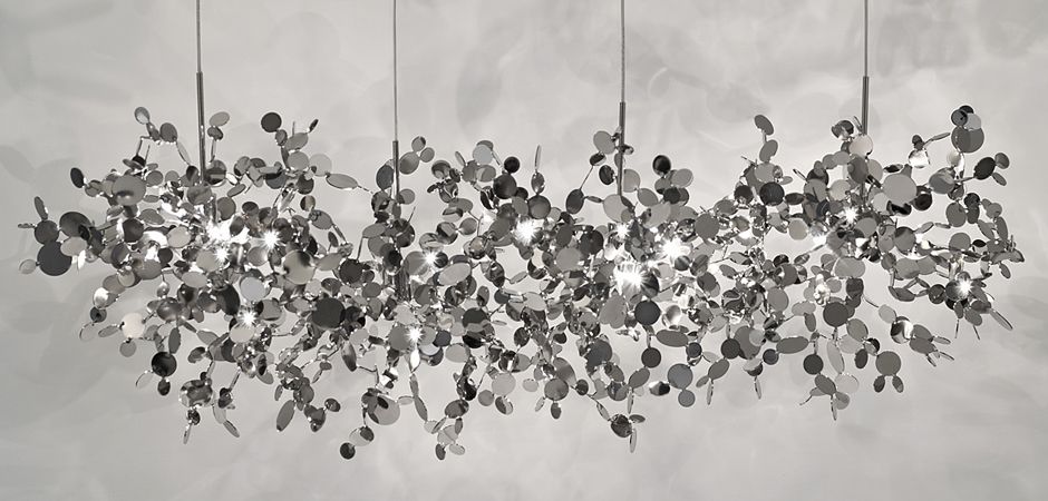 Подвесной светильник Tezani Argent Suspension Linear 80*40*40 см, 6*G9*40W, ImperiumLoft 40.1444, Хром