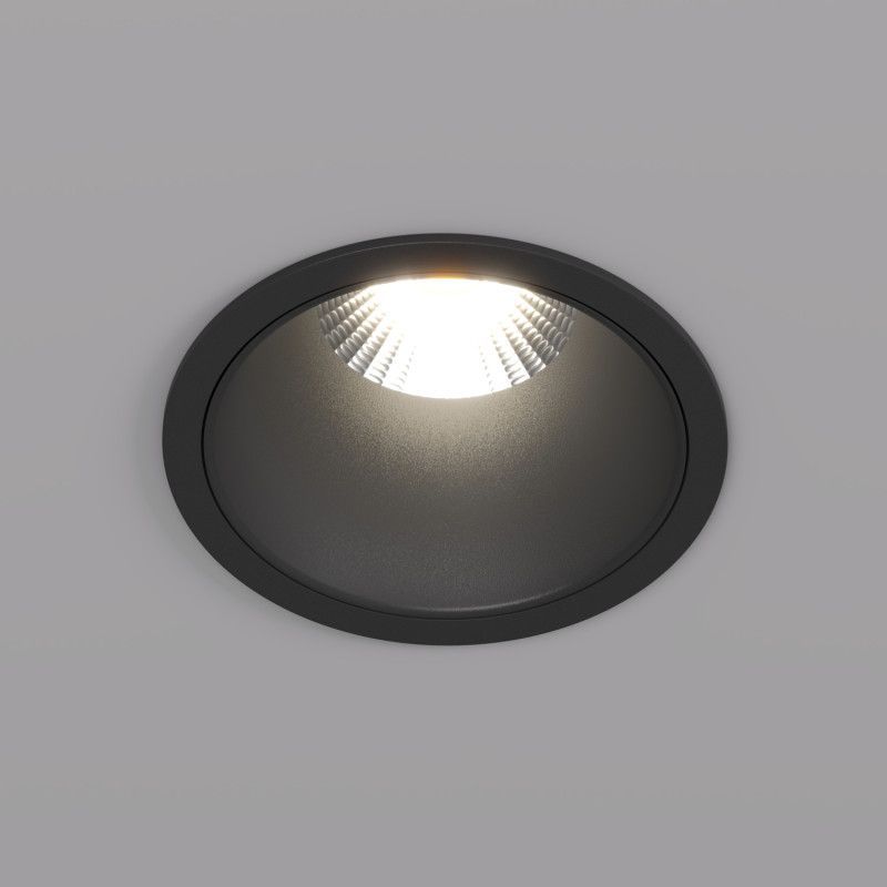 Светильник встраиваемый 8,5*8,5*7,7 см, вр 7,5 см, *LED*12W, 3000K, Denkirs Grena DK4500-BK, черный
