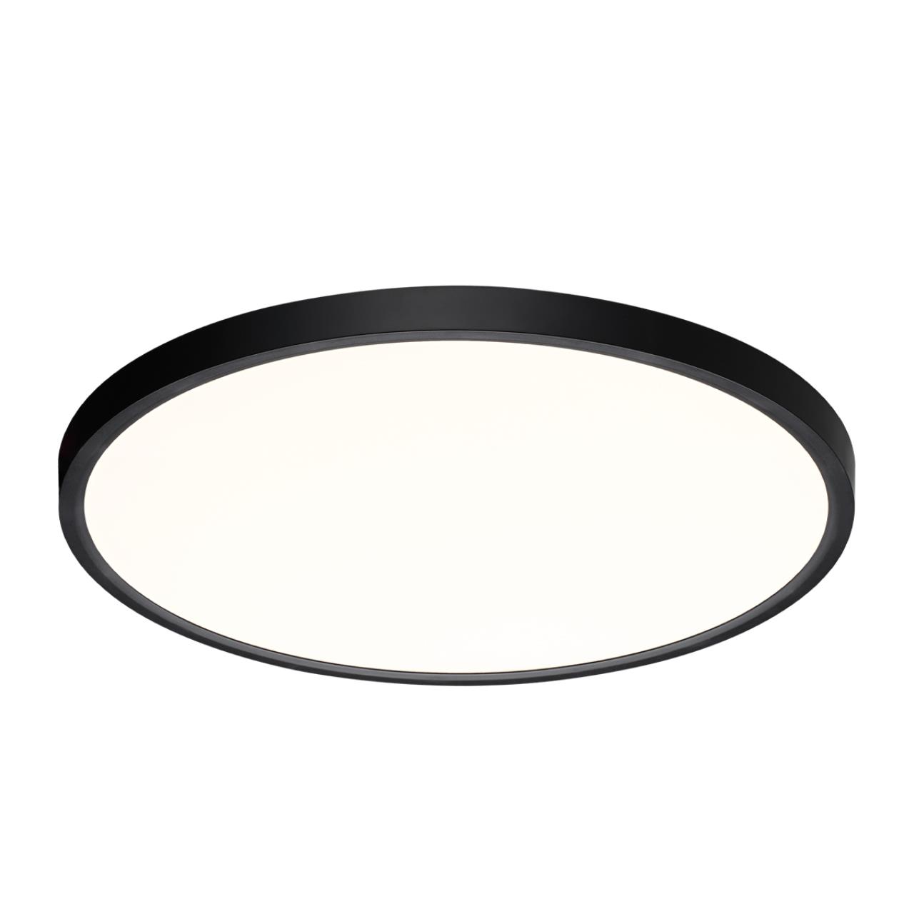 Cветильник 49,5*2,5 см, LED 40W, 3000/4000 К, IP40, белый/черный, пластик Sonex Alfa Black, 7660/40L