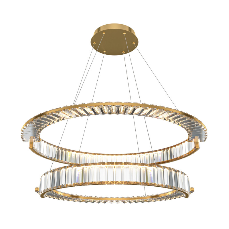 Каскадная люстра 100*100*150 см LED, 90W, 3000К, Maytoni Krone P097PL-L90BS3K латунный