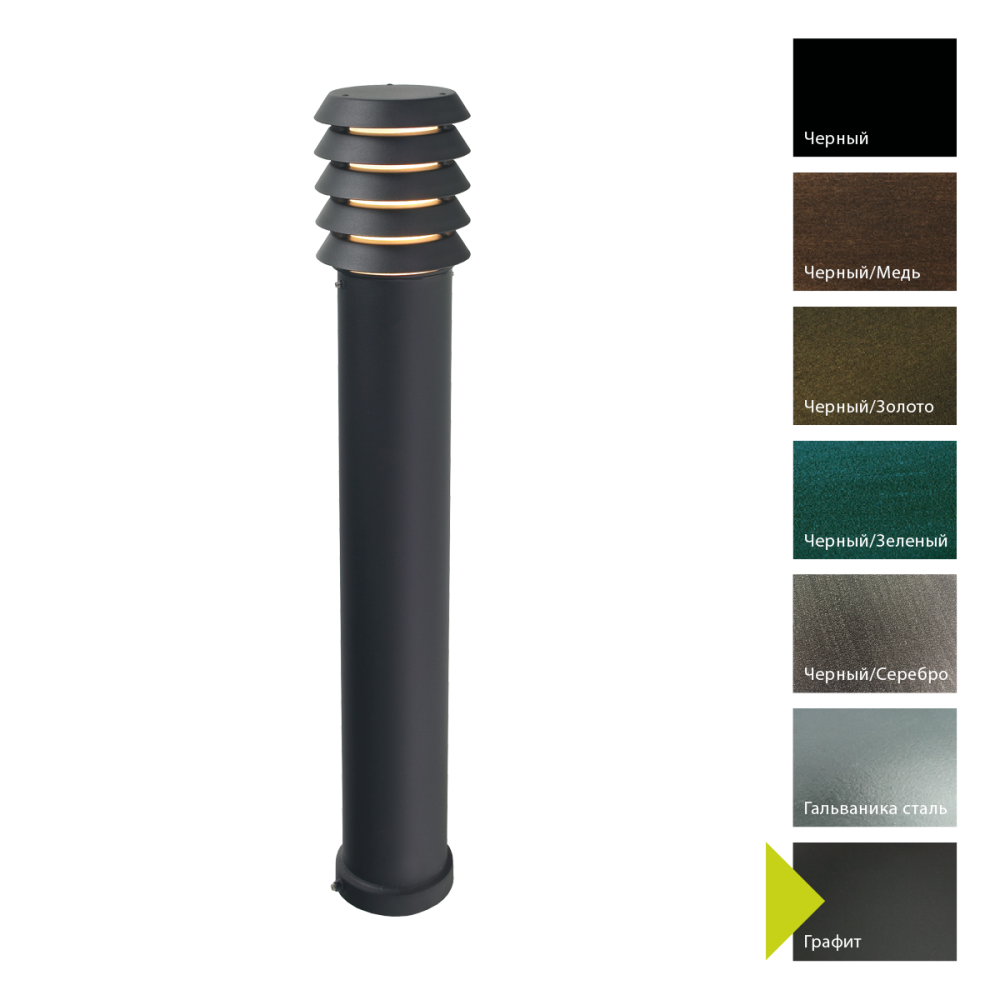 Фонарный столб 15*15*85 см, E27*60 (накал.) 46 (гал.)W, Natural Concepts Norlys Alta 1592BD, GR (Графит)