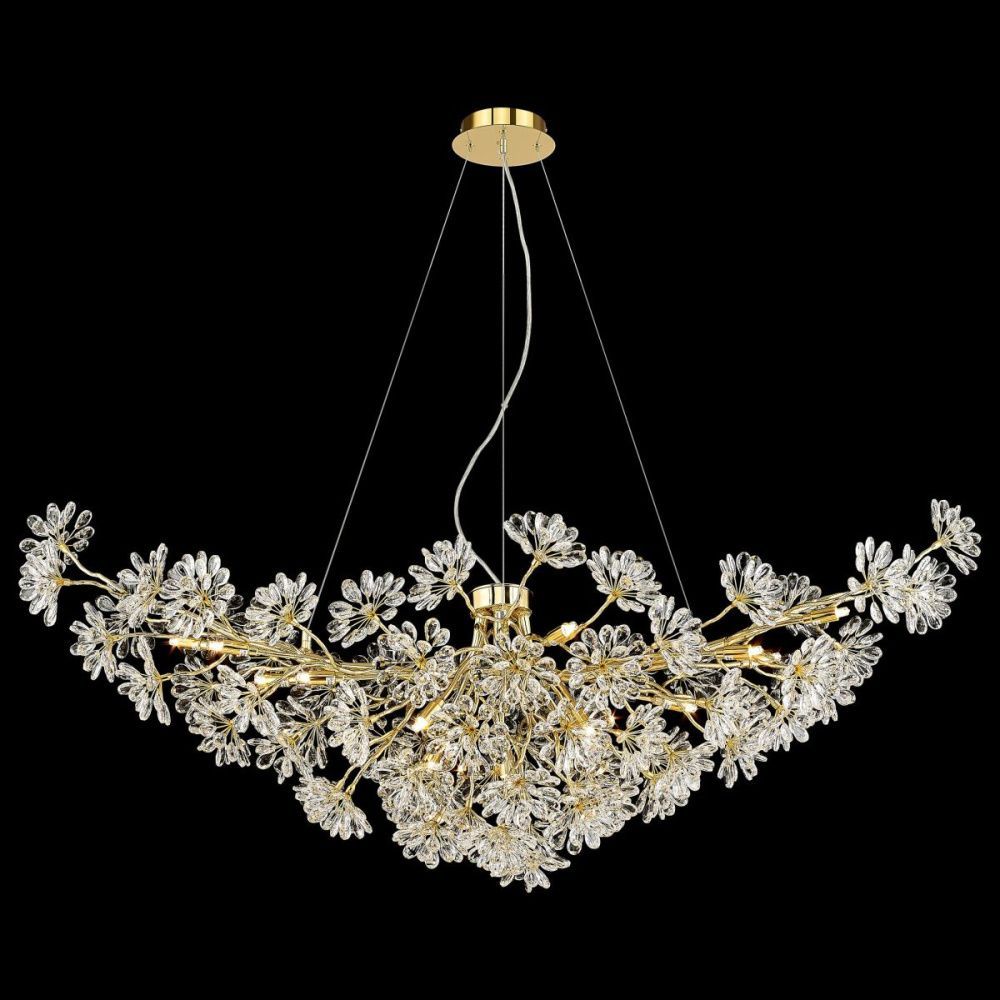 Подвесная люстра 150 см, Wertmark Darleen WE191.15.323, золото