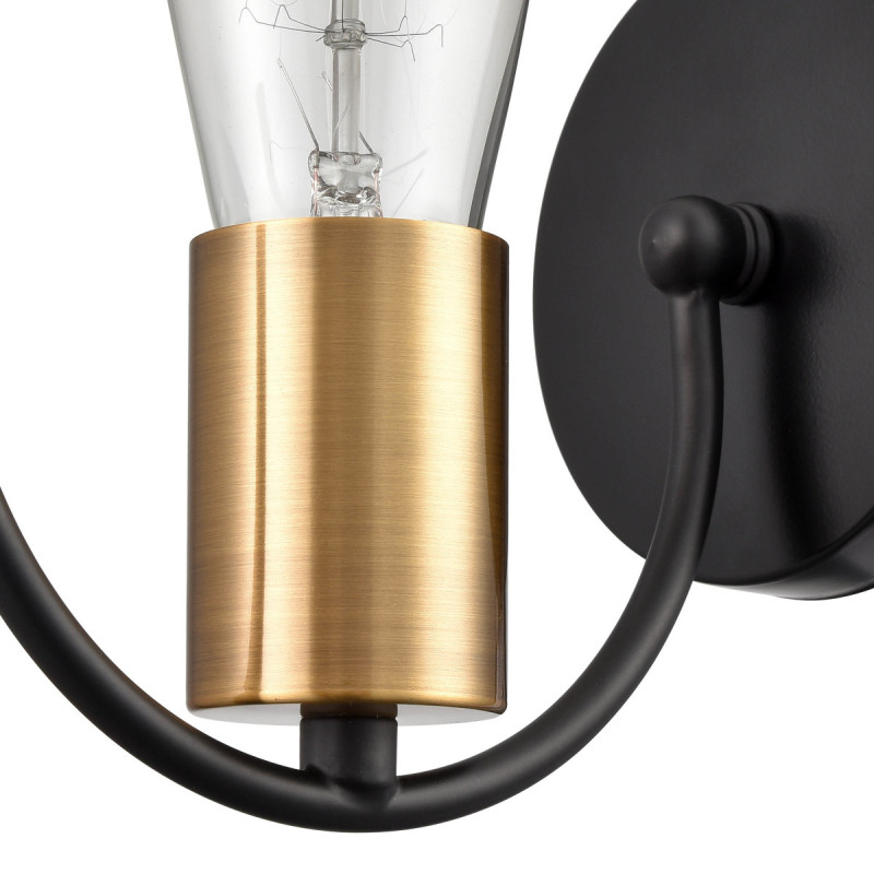 Бра 17*9*13 см, 1*E27 черный, золото Vele Luce Crea VL6522W01