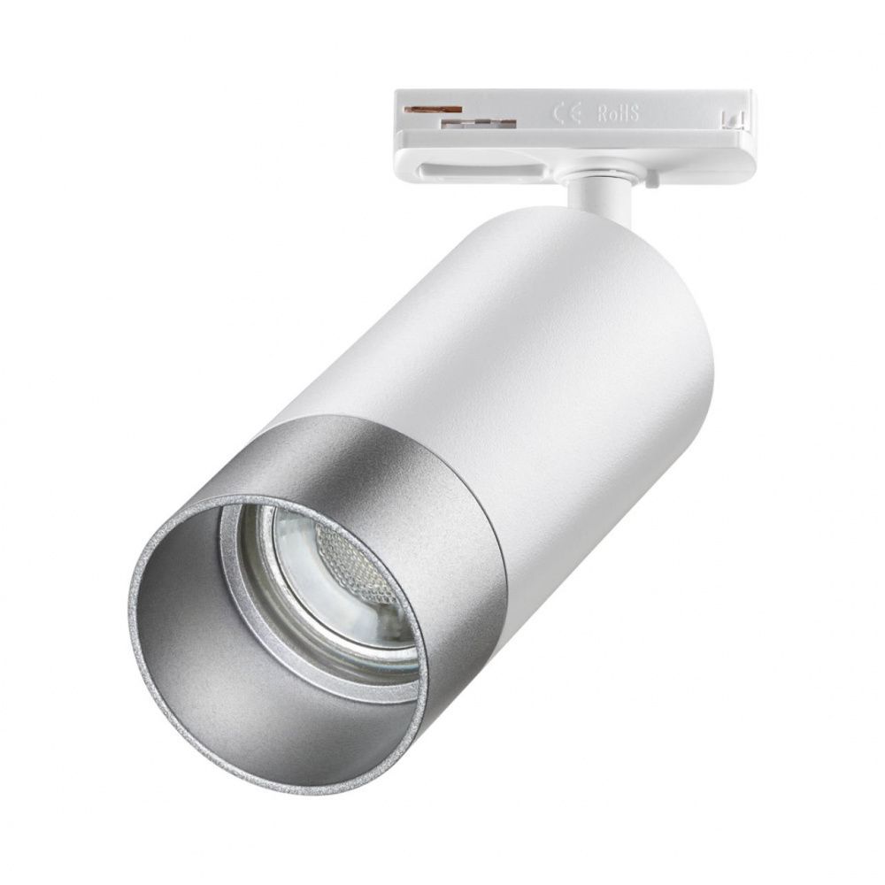 Светильник 5 см, Novotech Slim 370862, белый-серебро