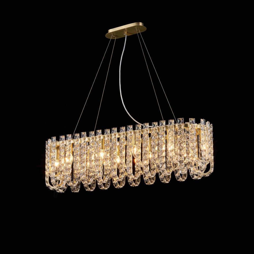 Люстра L1000 x W280 x H280 (1500) мм, E14 10 x 40W (400W) NewRgy BRONZE (Бронза) NW082-L1000*W280*H280(1500) OVAL BRONZE