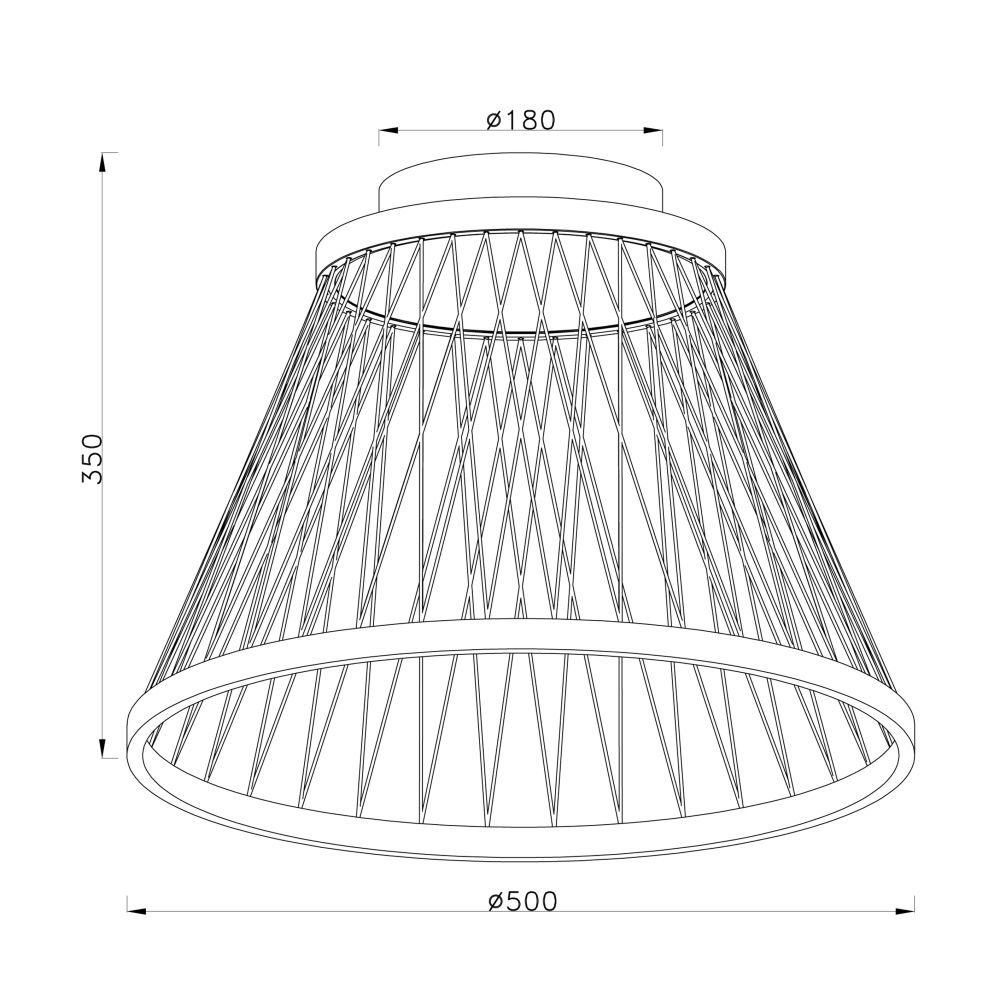 Светильник 50*35 см, *LED*43W, 3000K, Mantra Spider MAN8981, серый