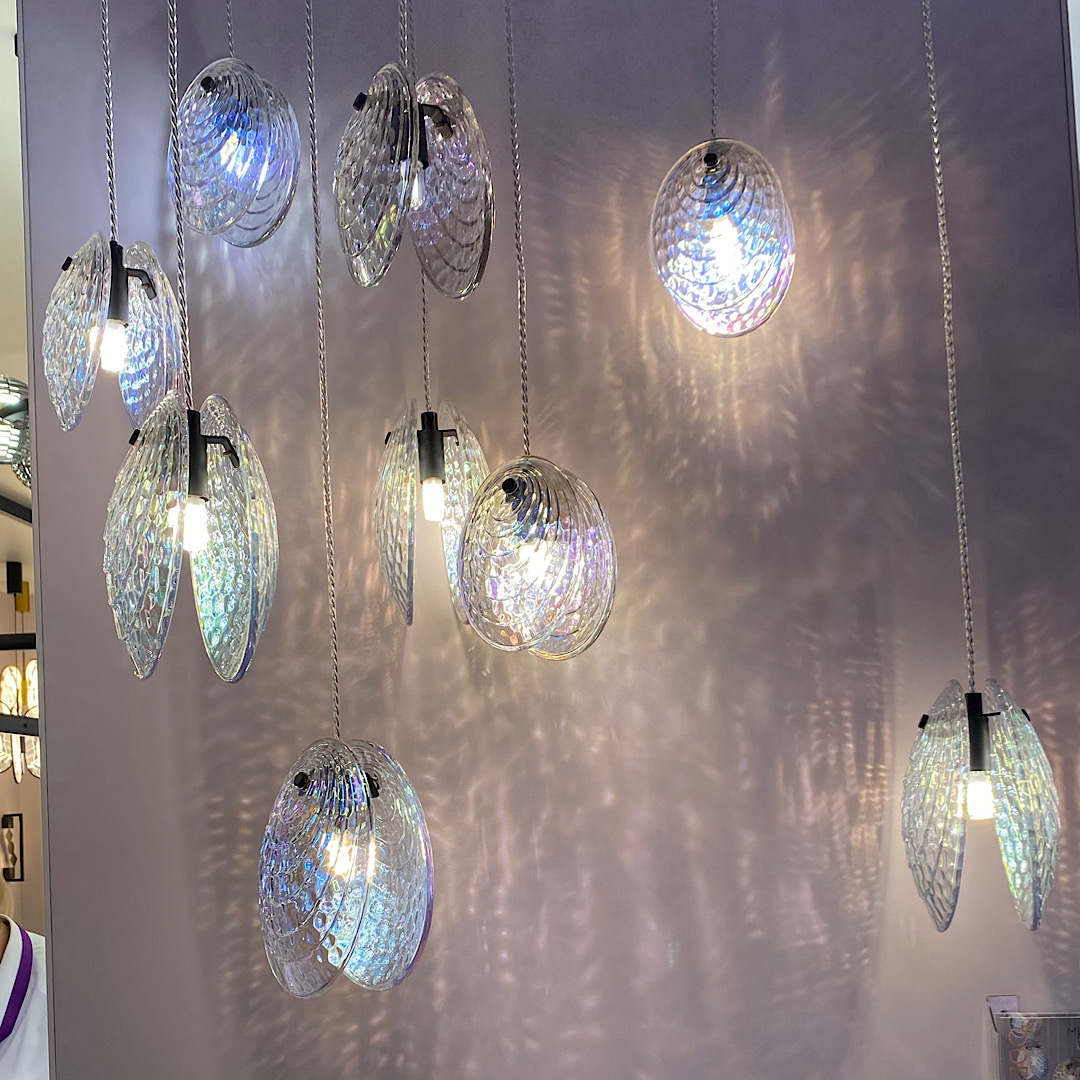 Люстра каскадная 43*43*243 см, 7 G9*40W, Odeon Light Mussels, черный 5039/7