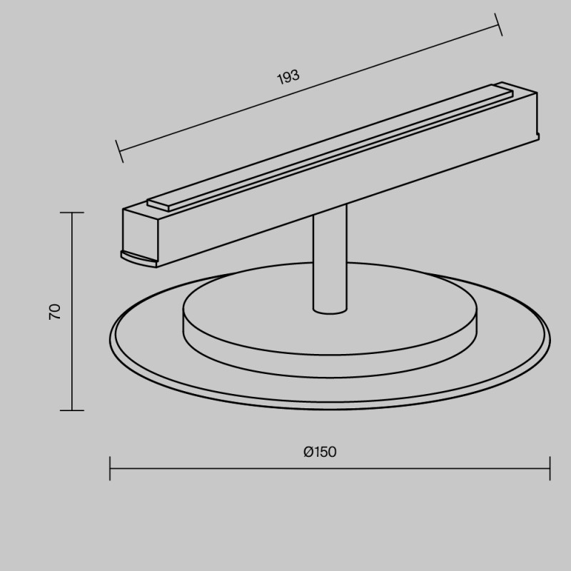 Светильник на шине 15*15*7 см, LED, 5W, 3000К, Maytoni Technical Relax TR107-2-5W3K-W белый