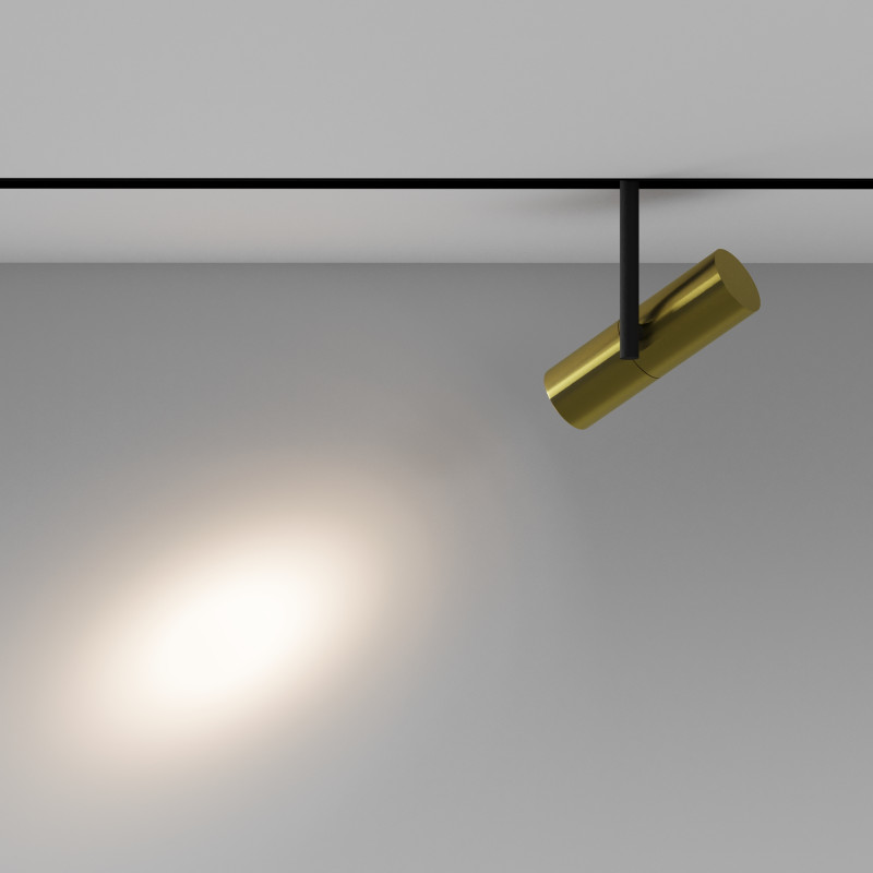 Светильник на шине 5,2*5,2*23,2 см, LED, 12W, 3000К, Maytoni Technical Elti TR005-2-12W3K-BBS латунный