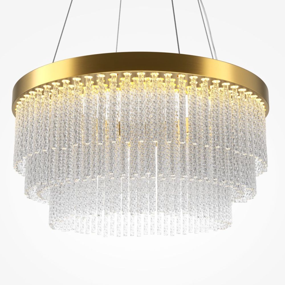 Подвесной светильник 60 см, 40W, 2700-3500K, Maytoni Trove MOD486PL-L38BSK, латунь