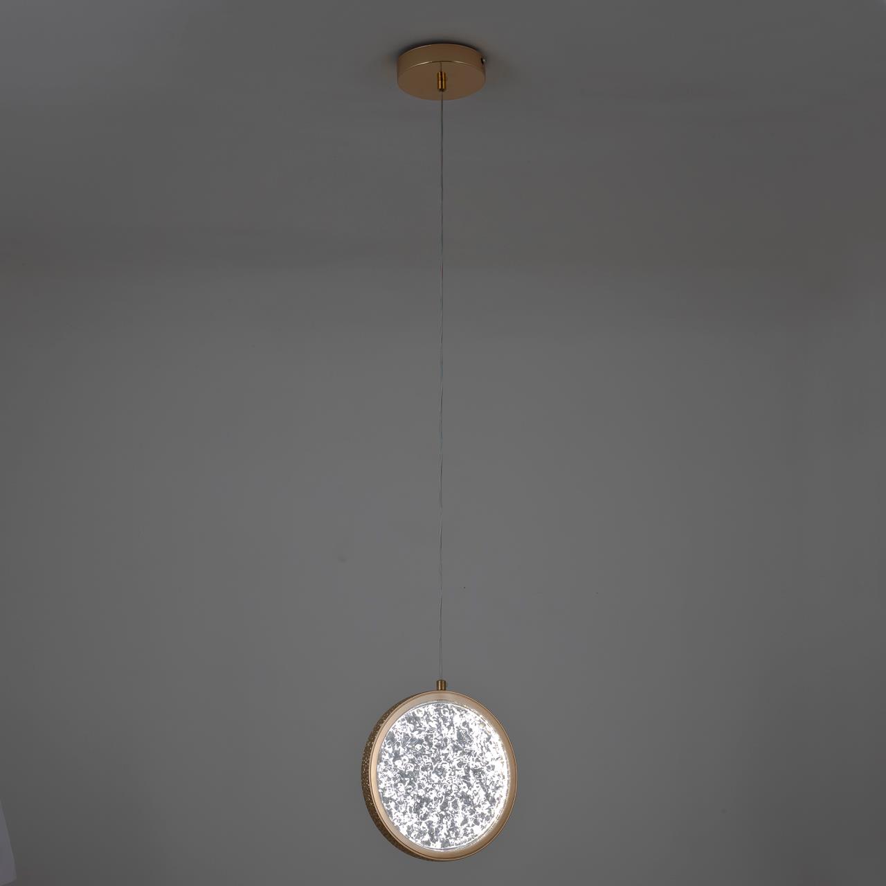 Подвесной светильник 20*2,5*100 см, LED 10W, 4000K, Золото LED4U L7108-200 GD