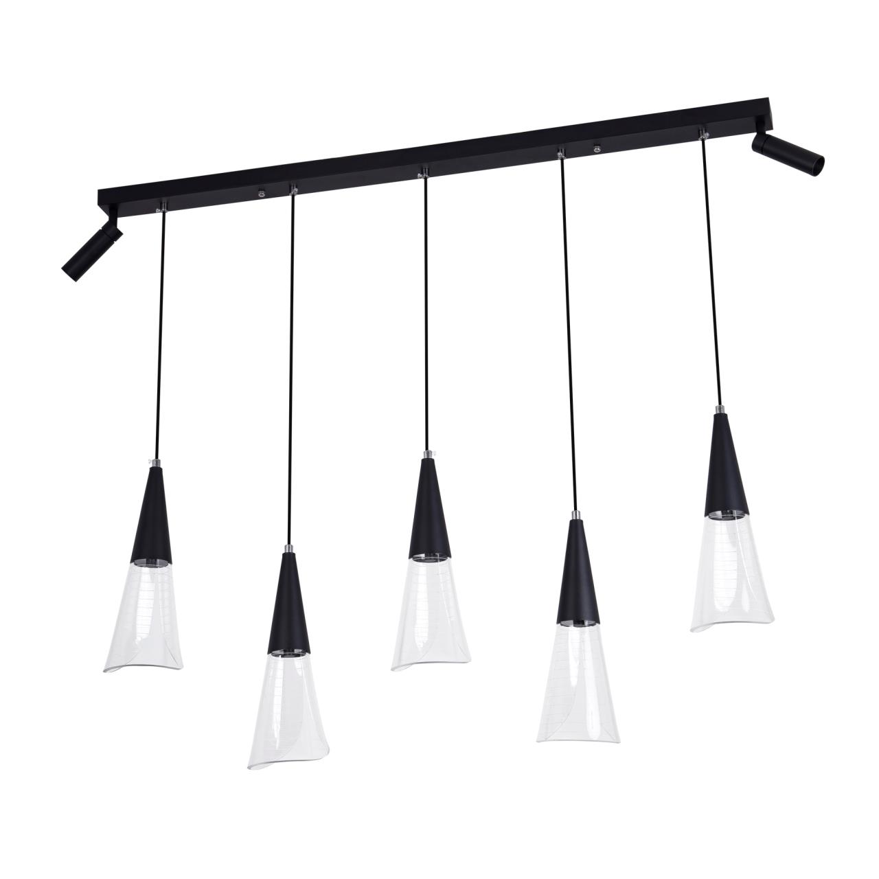 Подвесной светильник 99*20*85 см, LED 30W, 3000 / 6000K, Черный LED4U L7105-7 BK