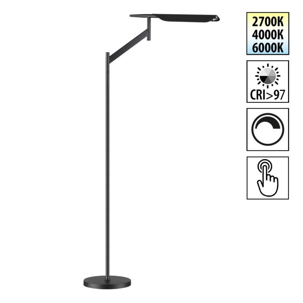 Торшер диммируемый со сменой цветовой температуры (управление - сенсор) 72*27*135,5- см, 1*LED*14W, 2700/4000/6000K, Novotech Ala NOV359542, черный