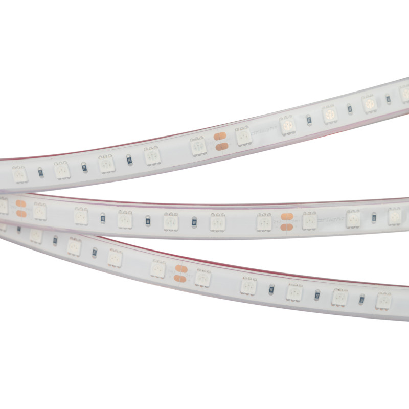 Лента RTW 2-5000PGS 24V Yellow 2x (5060, 300 LED, LUX) (Arlight, 14.4 Вт/м, IP67) 014019. Цена указана за 5 метров. Продается кратно 5 метрам.