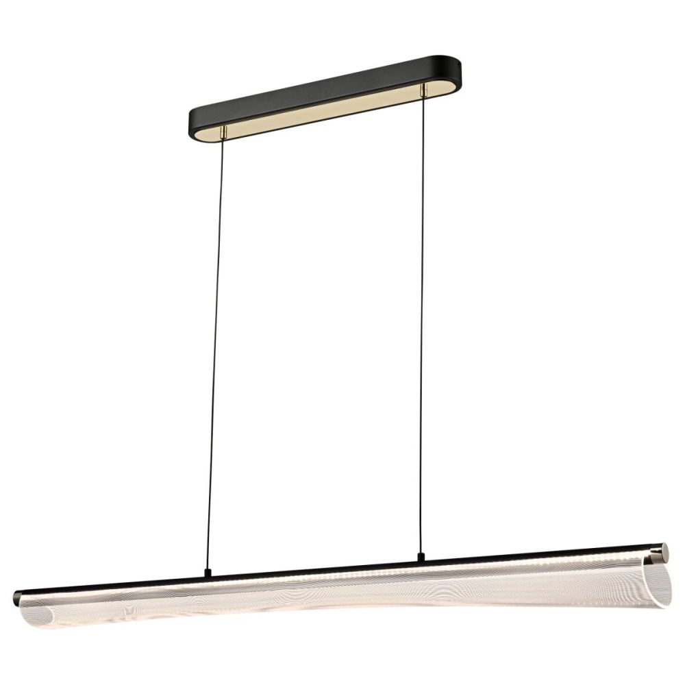 Подвесной светильник 120 см, 30W, 3000-6000K, Velante 451-403-01, черный-латунь