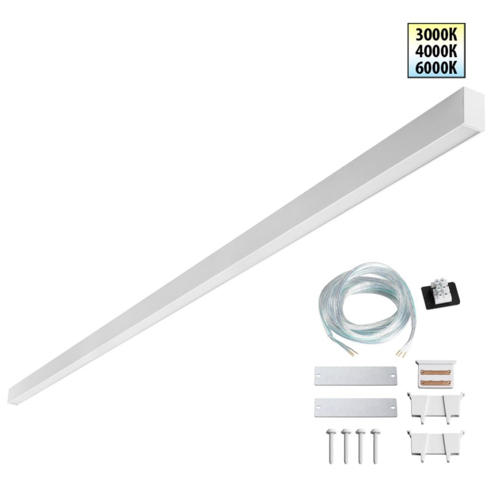 Светильник 180*4*6- см, 1*LED*60W, 3000/4000/6000K, Novotech Fatto Over 359606, белый,  линейный с переключателем цветовой температуры