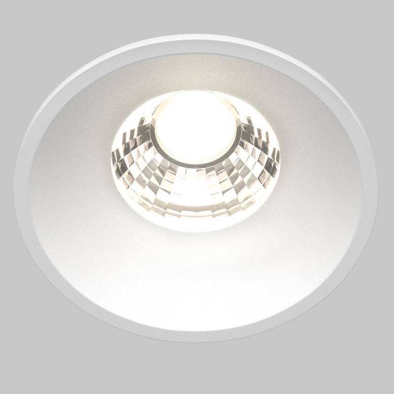 Встраиваемый светильник 6*6*5,3 см, LED, 7W, 4000К, Maytoni Technical ROUND DL058-7W4K-W белый