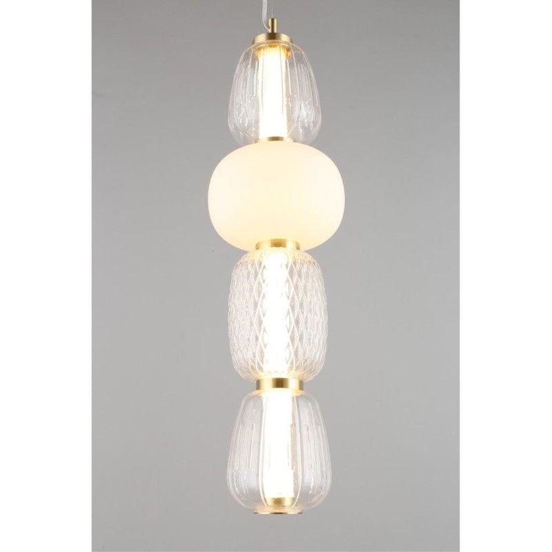 Подвесной светильник 17*100-190 см, 1*LED, 29W, 3000K, Aployt Simonet APL.318.16.29, латунный