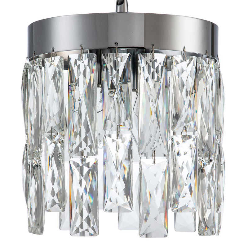 Подвесной светильник 200*200*360/1160 мм, 2*E14 хром Indigo Anna V000389, 12029/2P Chrome