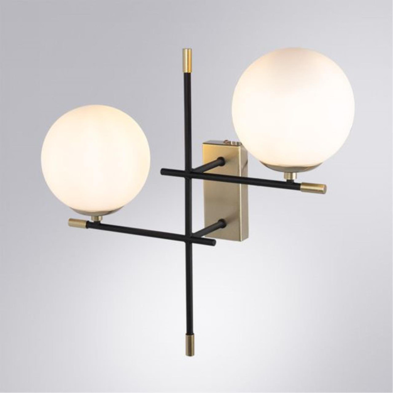Бра 44*20*43 cм, 2*E14*40W Arte Lamp Arkab A2225AP-2BK черный