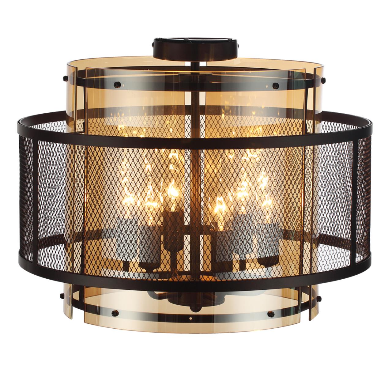 Люстра потолочная 50*38 см, 6*E14 Lumion Zarina 8007/6C черный, золотой
