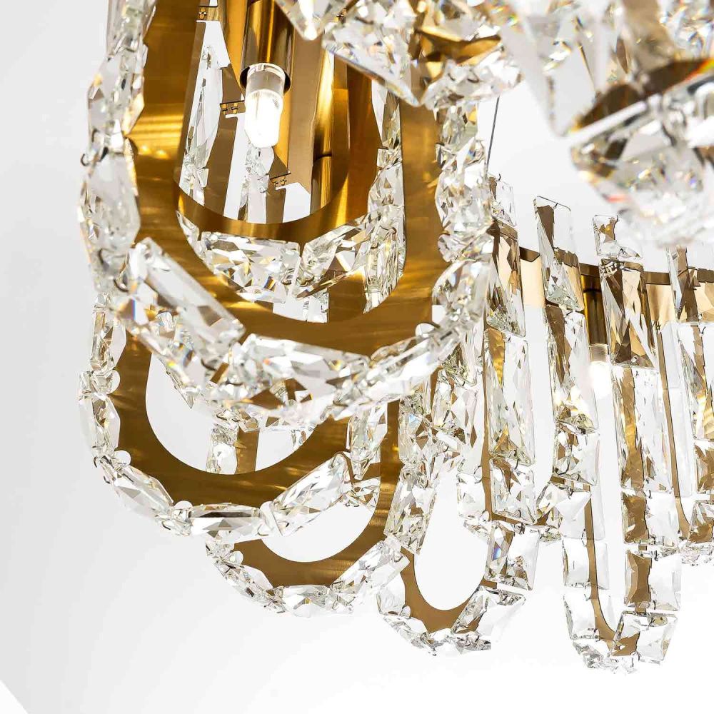 Подвесная люстра 60*80-140 см, 14*G9, 25 м2 MODELUX ML.6621.14 BS латунь