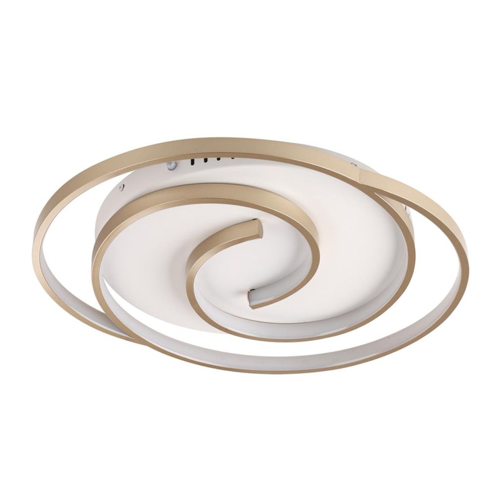 Светильник 50*42*-5 см, 1*LED*75W, 3000-4000-6000K, Lumion TWIST 8020/75CL, шампань, белый