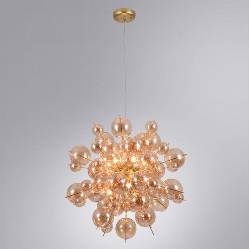 Подвесной светильник 60*60 см, 9*G9 золотистый Arte Lamp Molecule A8313SP-9GO
