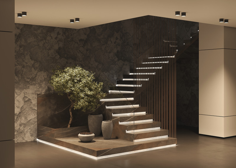Накладной светильник 8,5*8,5*6,5 см, 1*GX53, 15W, Maytoni Technical GLAM C096L-GX53-WBS латунный