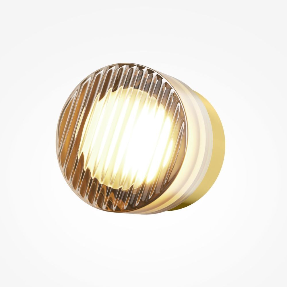 Настенный светильник 13 см, 6W, 2700-4000K, Maytoni Olo MOD493WL-L6BSK1, латунь-янтарный