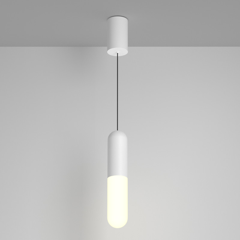 Подвесной светильник 6*6*30 см, LED, 12W, 3000К, Maytoni Technical Mist P101PL-L300-12W3K-W белый