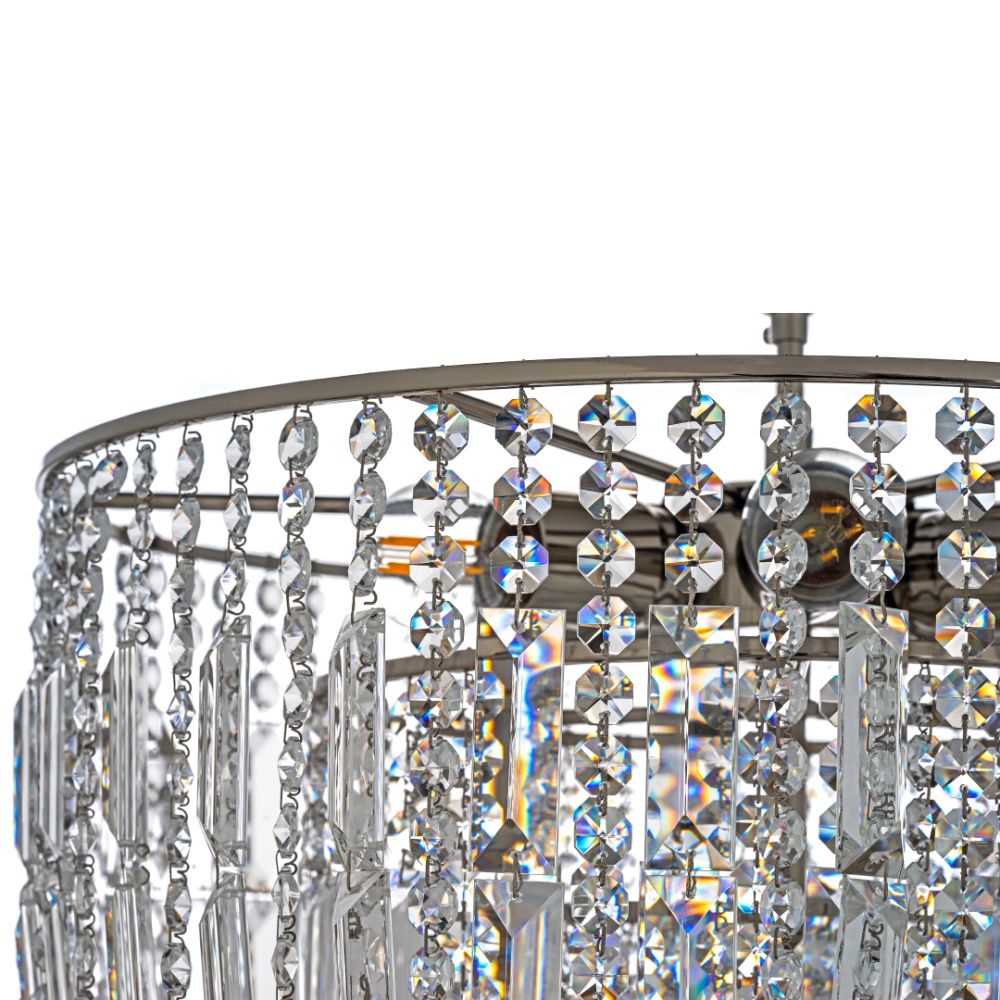 Люстра *46*54 см, 6*E27*60W, Arti Lampadari Napoli Nickel Napoli E 1.5.46.501 N, Матовый никель