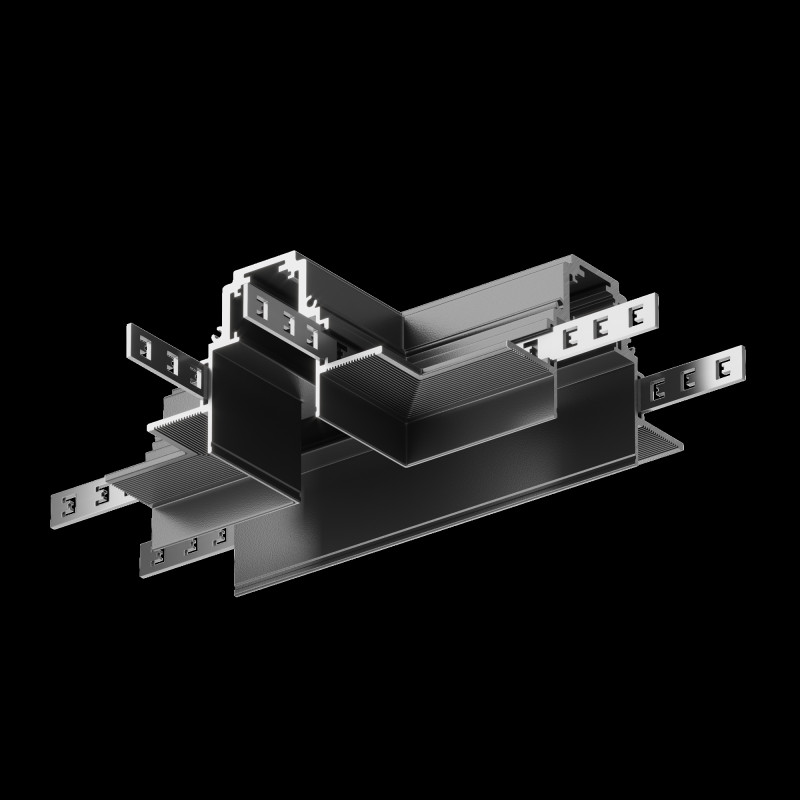 Коннектор Т-образный встраиваемый Maytoni Technical Magnetic track system Gravity TRA010CT-42B черный