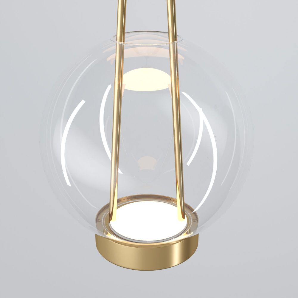Подвесной светильник 20*20*40-120 см, LED*15W, 3000K, Eurosvet Frasco 50267/1 LED, латунь, a069344