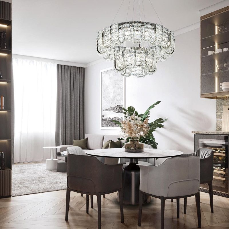 Подвесная люстра 45*80*60/120 см, 36xG9 MODELUX ML.755.36 CR хром