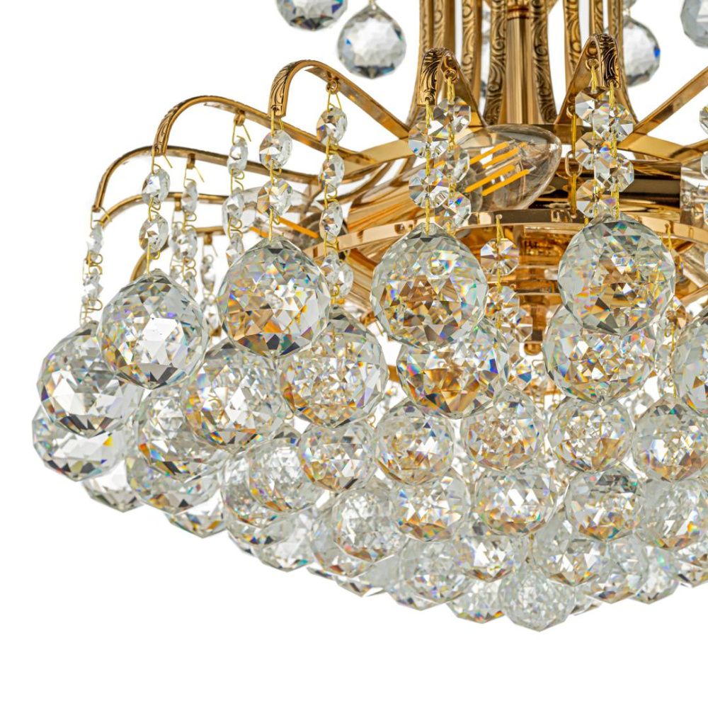 Люстра подвесная *40*34 см, 6*E14*40W, Arti Lampadari Alanno Alanno E 1.5.40.100 GB, Золото с чернением