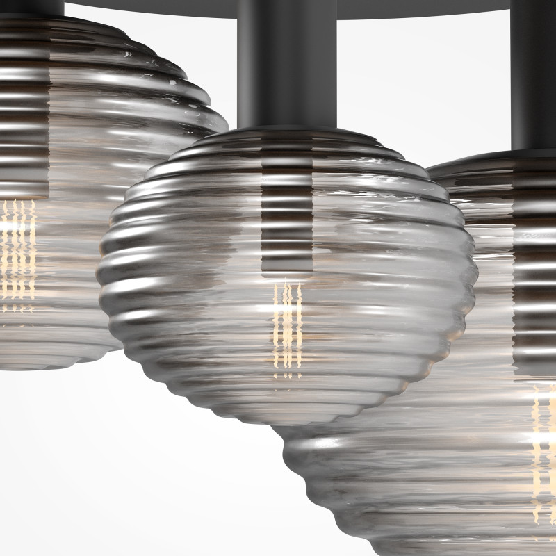 Накладная люстра 53,5*46*38,5 см, 3*E14, 120W, Maytoni Reels MOD268CL-03B черный