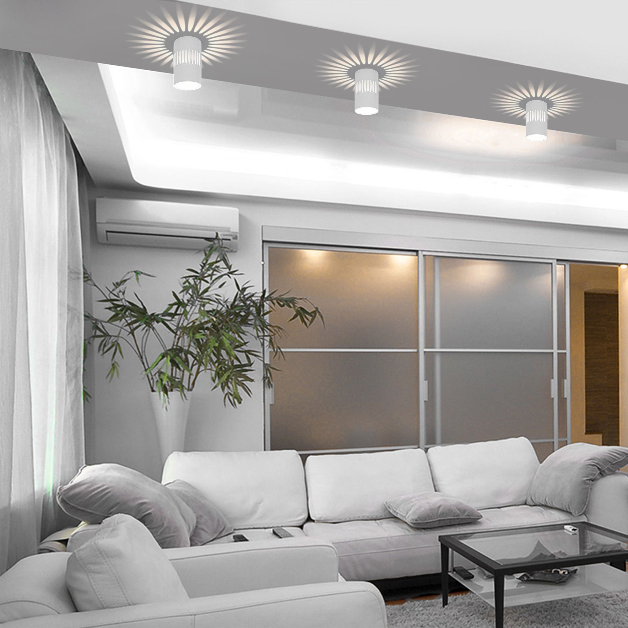 Светильник 7*7 см, LED 7W, 4200K с подсветкой белый DLS026 Elektrostandard