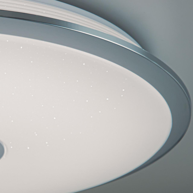 Светильник 59 см, 85W, 3000-5500K, 7700Lm, 26 м2 Citilux Старлайт Смарт CL703A80G, белый, хром, с эффектом звездного неба