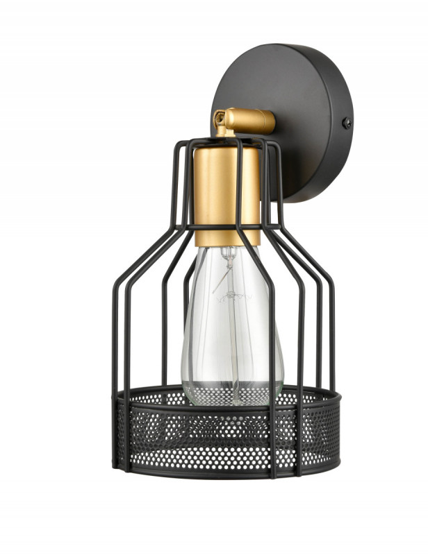 Бра 21*15*27 см, 1*E27 черный, золото Vele Luce Abbis VL6262W01