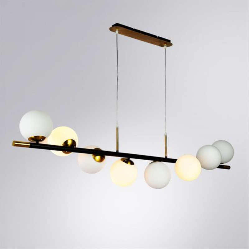 Подвесной светильник 150*34 см, 8*E14 черный Arte Lamp Alcor A2224SP-8BK