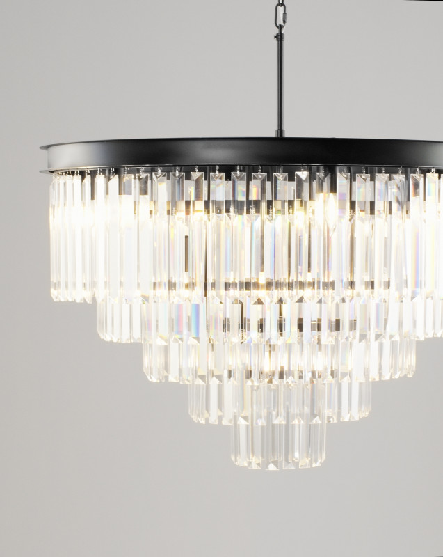 Подвесная люстра 80*52 см, E14 400 W, Moderli PAvista V10370-10P Черный