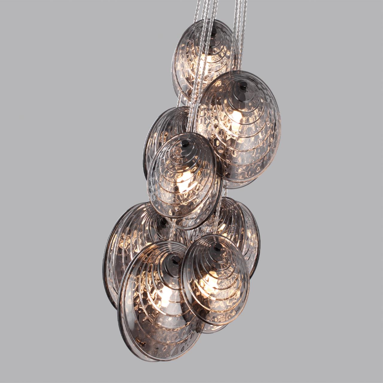 Люстра 30*30*155 см, 8 G9*40W, Odeon Light Mussels, черный 5038/8