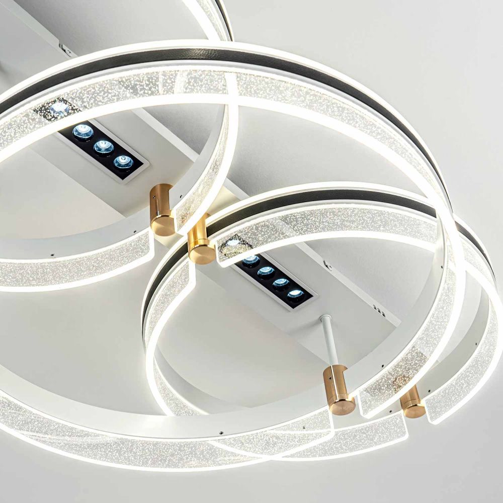 Потолочный светильник 88*50*21- см, *LED*177W, 3000-6000K, MODELIGHT  MDL.1058.880CL WH, Черный, Золото, Белый